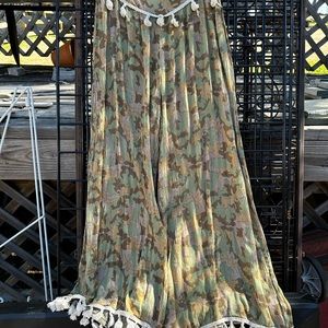 Camo gauze palazzo pants